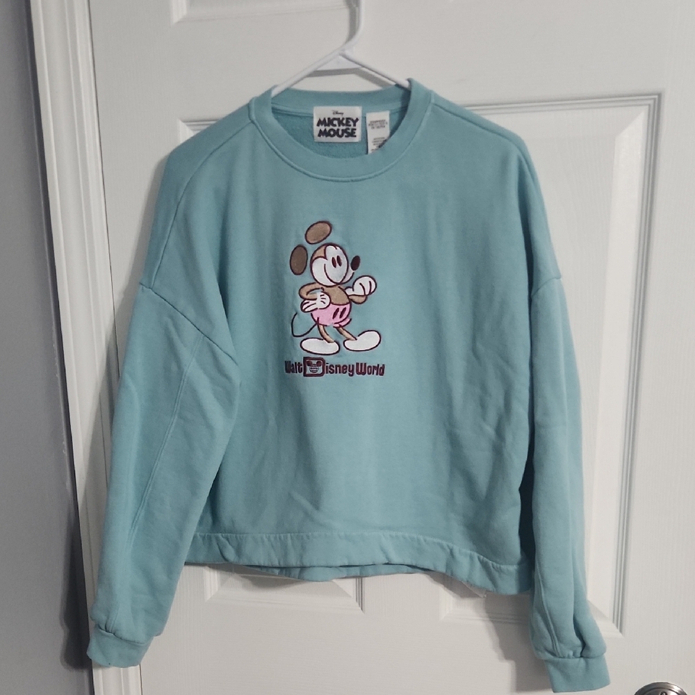 Ladies Genuine Mickey Mouse Mousewear Cropped Sweatshirt Sz.M